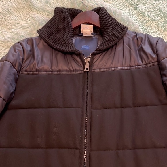 Blue les copains fabric and nylon car coat size medium. - Picture 13 of 14